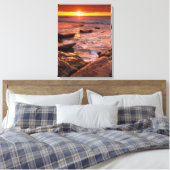 Breedpools bij zonsondergang, Californië Canvas Afdruk (Insitu (Slaapkamer))