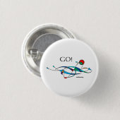 Breedslagzwemmer "GO" Ronde Button 3,2 Cm (Voorkant /achterkant)