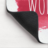 Breedste tekst op rode verf Muismat (Hoek)