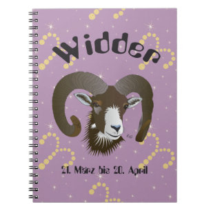 Breedte 21. März bis 20. April Notizheft Notitieboek