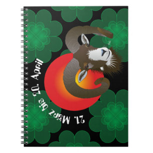 Breedte 21. März bis 20. April Notizheft Notitieboek