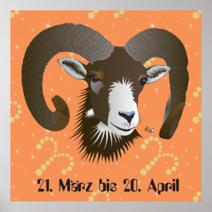 Breedte 21. März bis 20. April Poster