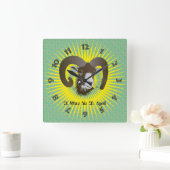 Breedte 21. März bis 20 april Uhr Vierkante Klok (Huis)