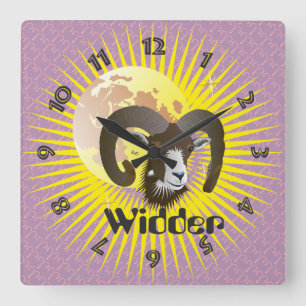 Breedte 21. März bis 20 april Uhr Vierkante Klok