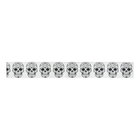 Breedte 3ins lint - Rock Chick Skulls (Voorkant)