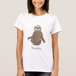 Breedte en doe Yoga Brown Sloth T-shirt