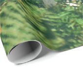 BREEDTE EN WIT-DEER, OVERGELEID DOOR GROENE PLANTE CADEAUPAPIER (Rol Hoek)