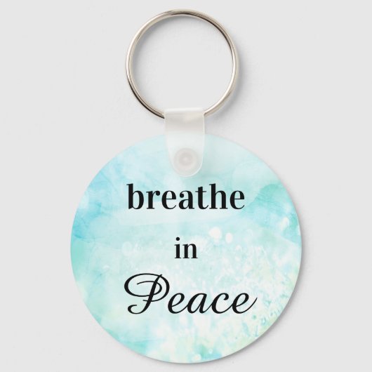 *~* Breedte in de Waterverf van Peace Mint Turquoi Sleutelhanger (Voorkant)