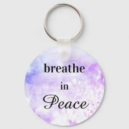 *~* Breedte in Peace Ombre Pink Paarse Waterverf Sleutelhanger