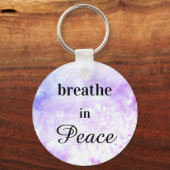*~* Breedte in Peace Ombre Pink Paarse Waterverf Sleutelhanger (Voorkant)