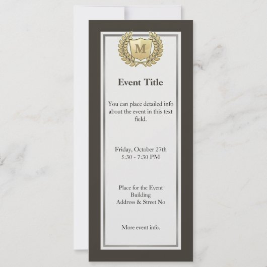 Breedte met schild kaart (Achterkant)