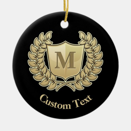 Breedte met schild keramisch ornament (Voorkant)