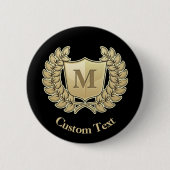 Breedte met schild ronde button 5,7 cm (Voorkant)