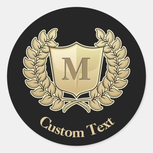 Breedte met schild ronde sticker (Voorkant)