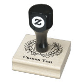 Breedte met schild rubberstempel (Stempel)