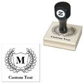 Breedte met schild rubberstempel (Gestempeld)