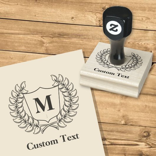 Breedte met schild rubberstempel