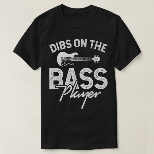 Breedte op de Bass Player T-shirt (Design voorkant)