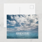Breedte op Turquoise Ocean met Clouds Briefkaart (Voorkant / Achterkant)