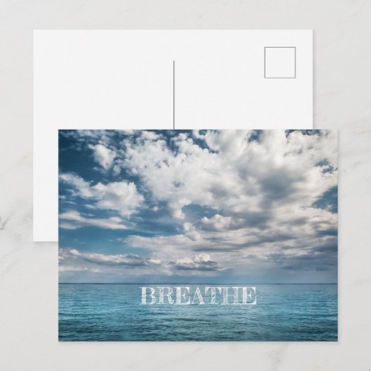 Breedte op Turquoise Ocean met Clouds Briefkaart (Voorkant / Achterkant)