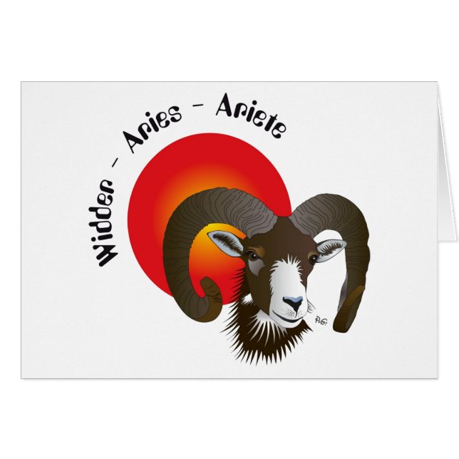 Breedte - Sternzeichen Karte (Voorkant Horizontaal)