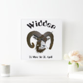 Breedte - Sternzeichen Uhr Vierkante Klok (Huis)