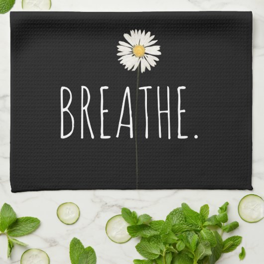 Breedte tekst en Daisy Theedoek (Gevouwen)