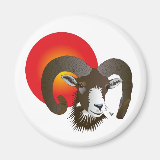 Breedte - Tierkreiszeichen Magnet (Voorkant)