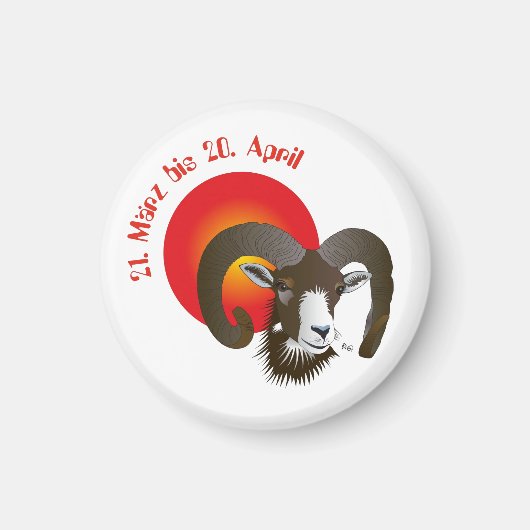 Breedte - Tierkreiszeichen Magnet (Voorkant)