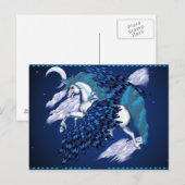 Breedte Unicorn Post Card Briefkaart (Voorkant / Achterkant)