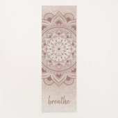 Breedte van het Chic Roos Gold Feminine Mandala Pr Yogamat (Voorkant)