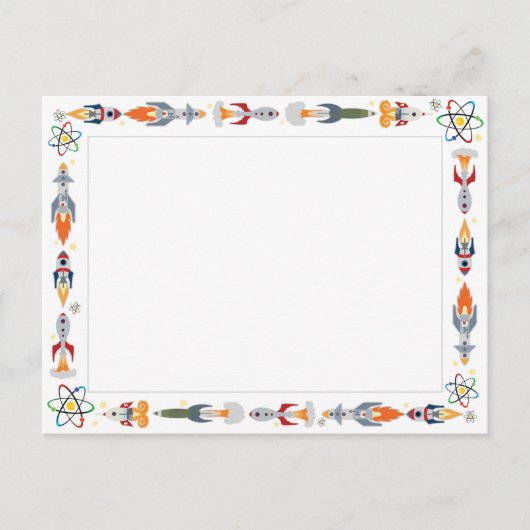 -breedtecircuits en atoom-grens aan de wetenschapp briefkaart (Voorkant)