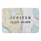 breedtediagram van nautische Jupiter-vlieglengte Badmat (Voorkant)