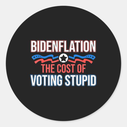 Breedtegraad de kosten van de stemming tegen het l ronde sticker (Voorkant)