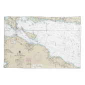 Breedtegraad Lengtegraad Mackinac Island Nautische Kussensloop (Achterkant)