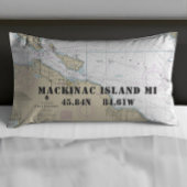 Breedtegraad Lengtegraad Mackinac Island Nautische Kussensloop