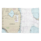 Breedtegraad Lengtegraad Zuid-Florida Nautische ka Kussensloop (Achterkant)