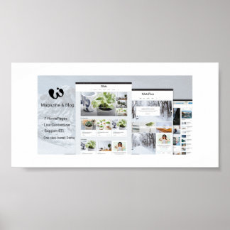 Breedtegraad - Tijdschrift & Blog WordPress Thema' Poster