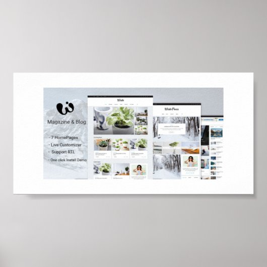 Breedtegraad - Tijdschrift & Blog WordPress Thema' Poster (Voorkant)