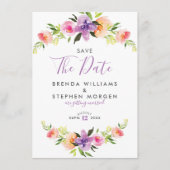 Breedtegraad voor pasteelkleuren save the date (Voorkant)