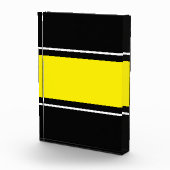 Breedtegraadige gele zwarte witte horizontale stre fotoblokken (Rechts)