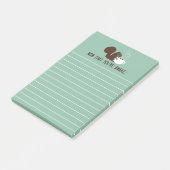 Breedtegraaltje Coffee Lover Cute Lijnpapier Post-it® Notes (Schuin)