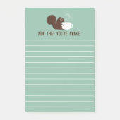 Breedtegraaltje Coffee Lover Cute Lijnpapier Post-it® Notes (Voorkant)