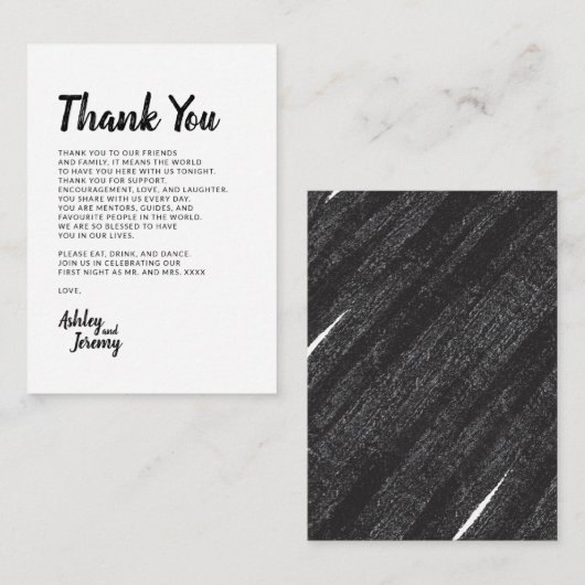 Breedtes-minimalistisch modern bedankt voor de Enc Informatiekaartje (Voorkant / Achterkant)