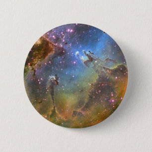 Breedvelig Afbeelding van de Eagle Nebula Ronde Button 5,7 Cm