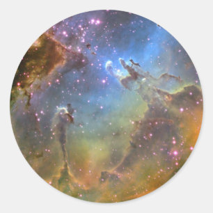 Breedvelig Afbeelding van de Eagle Nebula Ronde Sticker