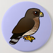 Breedvleugelige Hawk Ronde Button 6,0 Cm (Voorkant)
