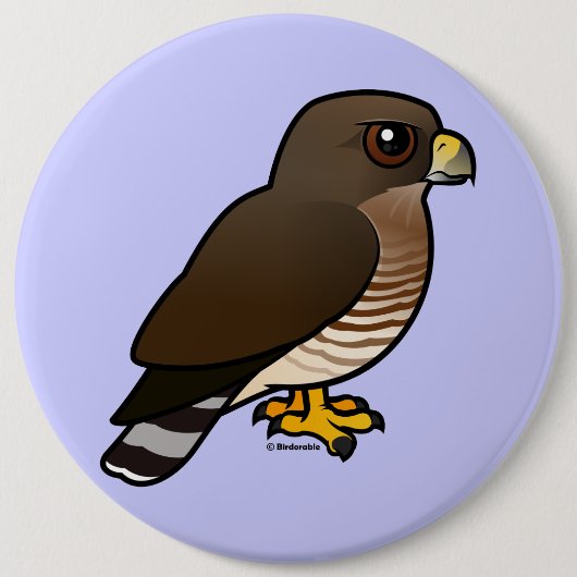 Breedvleugelige Hawk Ronde Button 6,0 Cm (Voorkant)