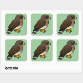 Breedvleugelige Hawk Vierkante Sticker (Vel)