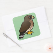 Breedvleugelige Hawk Vierkante Sticker (Envelop)